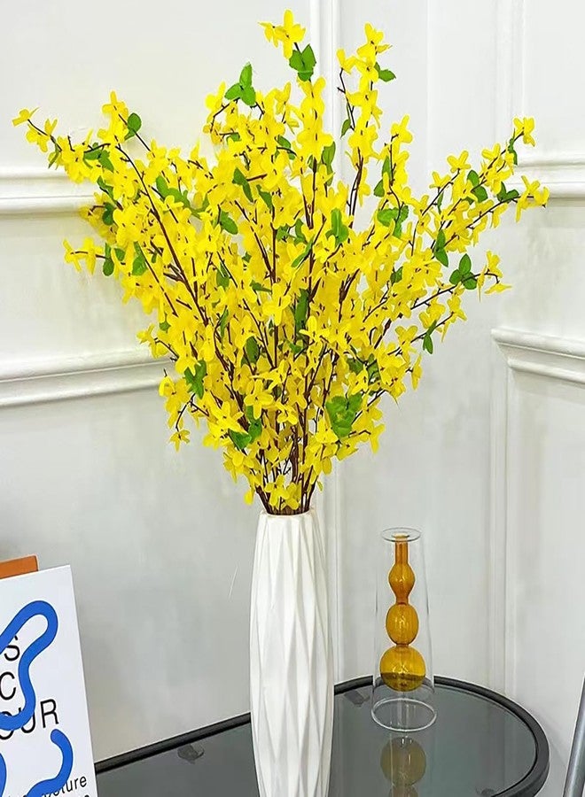 FERIAL 6Pcs Artificial Forsythia Flower Branches Spring Summer Yellow Silk Fake Winter Jasmine Artificial Orchids for DIY Floral Arrangement Wedding Party Home Office Indoor Outdoor Decorate - Image 5