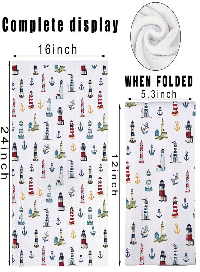G2TUP Lighthouse Kitchen & Hand Towels - Anchor Towels - Housewarming Gift - Image 2