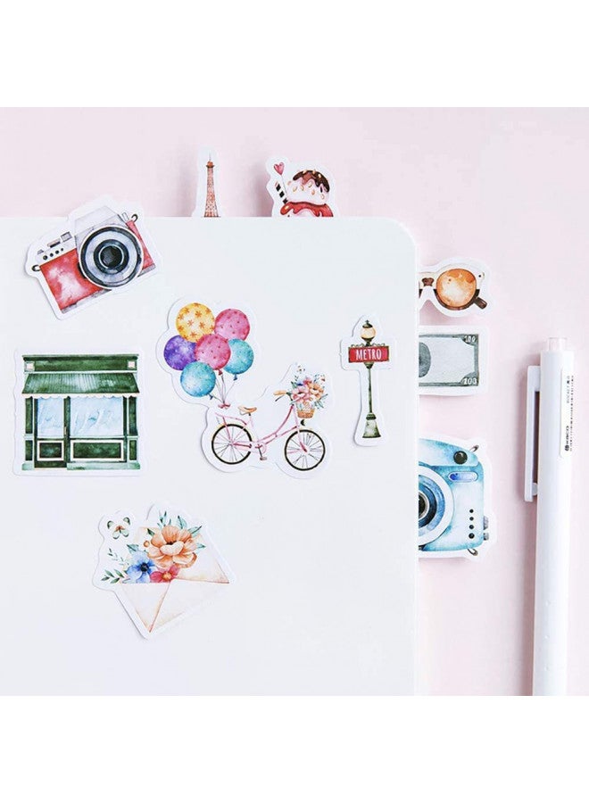 Doraking Mini Size Scrapbook Stickers, 45pcs Doraking DIY Decoration Travel Stickers Life Set for Travel Case, Laptop, Planners, Calendars, Scrapbook, Suitcase, Notebooks, Dimension Less 44mm(Travel) - Image 3