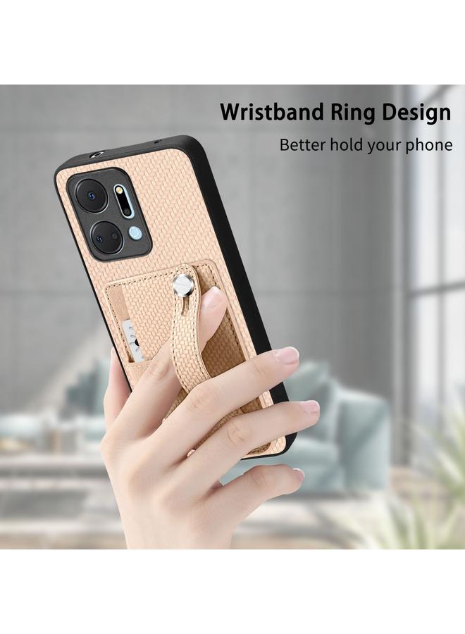 اس-توب جراب لهاتف Honor X7A مزود بمسند للمعصم ومحفظة للبطاقات وغطاء خلفي وحافظة هاتف مع سكين أداة - Image 4