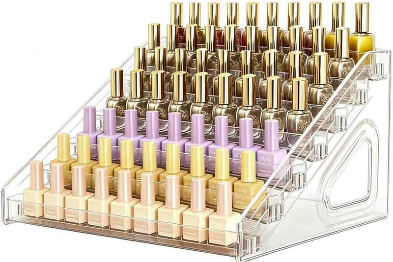 YICBOR Nail Polish Holder Rack Clear Nail Polish Organizer 7 Layers for Sunglasses Makeup Storage - Image 1