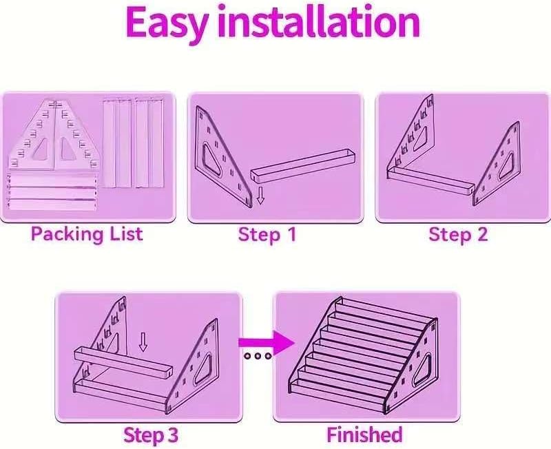 YICBOR Nail Polish Holder Rack Clear Nail Polish Organizer 7 Layers for Sunglasses Makeup Storage - Image 2