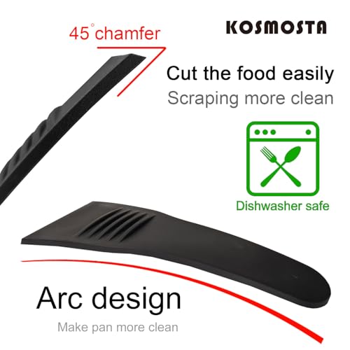 Kosmosta Raclette Spatula for Non-stick Pans | Kitchen Tools & Gadgets - Great Bakeware for Cooking,Oven Scraper Tool,Adhesive Remover for Glue Residue Labels (Set of 8) - Image 5