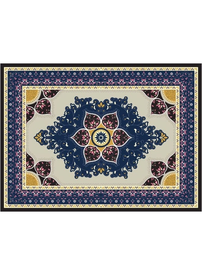 آنا 80 * 120cm دائم المضادة للانزلاق أفخم زهرة نمط السجاد غرفة المعيشة - Image 2