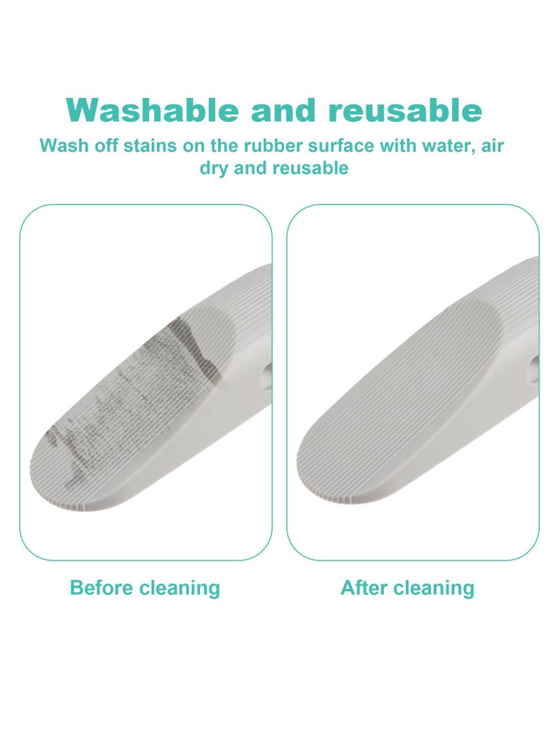 SYOSI Security Door Stop, Pack of 4 Rubber Heavy Duty Door Stoppers, Non- Quality Door Wedge with Holders for Home Office and School, Works All Floor Types And Carpet Heavy Duty Door Clip (Gray)  - Image 5
