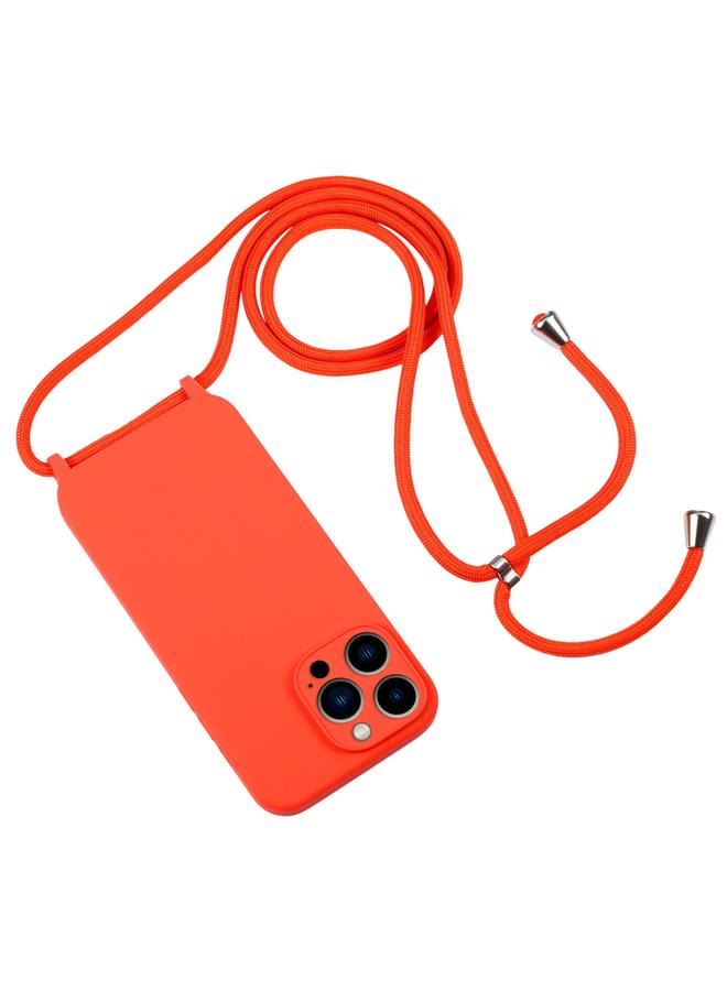 زبون جراب لهاتف iPhone 13 Pro Max مع حزام كتف وغطاء سيليكون سائل - Image 2