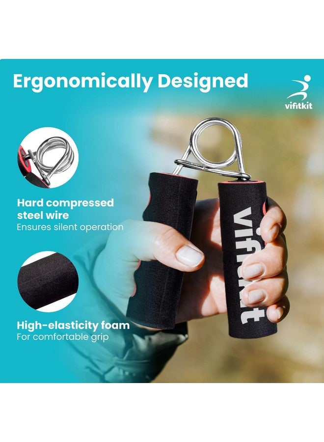Vifitkit Hand Grip Strengthener With Foam Handle, V-Shape Hand Gripper For Men, Hand Gripper For Women, Finger Gripper For Gym Workout, Hand Exercise Equipment (Black) - Image 5