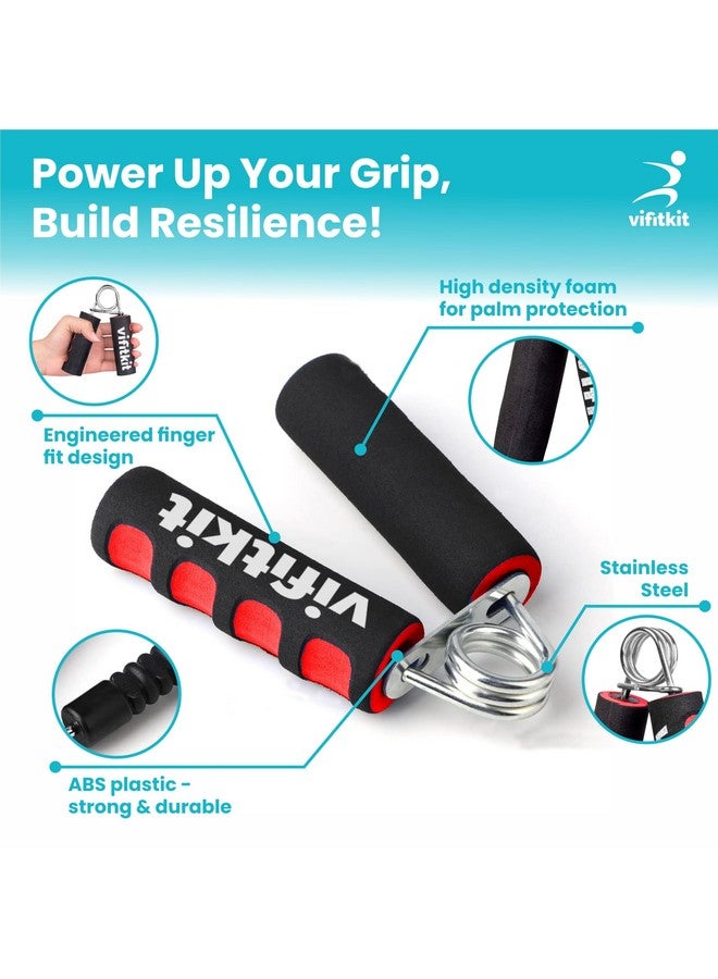 Vifitkit Hand Grip Strengthener With Foam Handle, V-Shape Hand Gripper For Men, Hand Gripper For Women, Finger Gripper For Gym Workout, Hand Exercise Equipment (Black) - Image 4