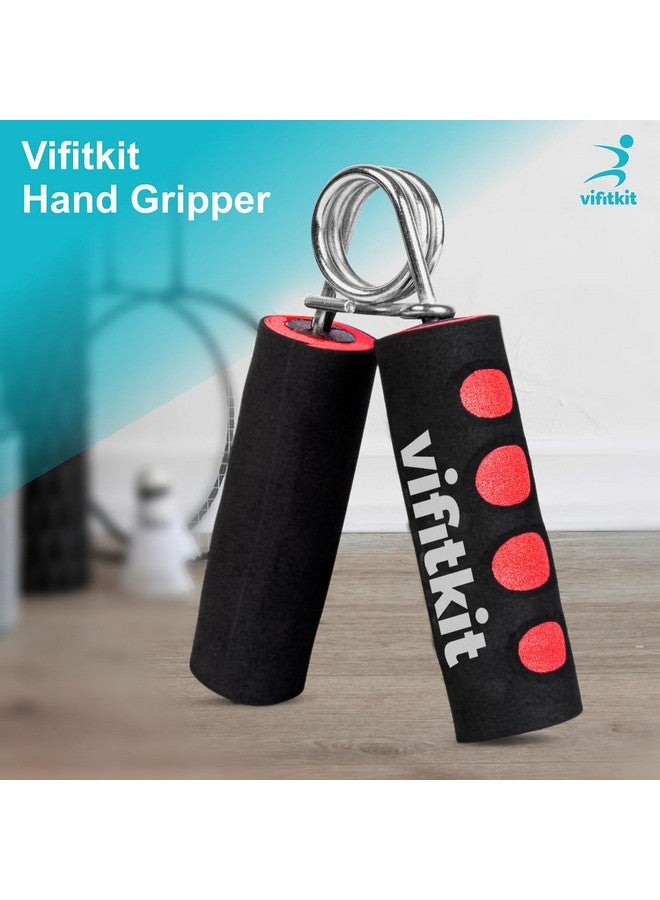 Vifitkit Hand Grip Strengthener With Foam Handle, V-Shape Hand Gripper For Men, Hand Gripper For Women, Finger Gripper For Gym Workout, Hand Exercise Equipment (Black) - Image 2