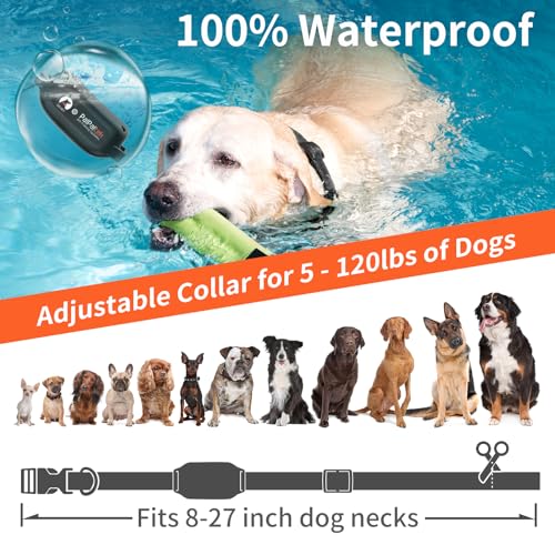PaiPaitek Dog Vibration Collar with Controller for 2 Dogs No Shock, 9 Types of Beeps and Vibrations, 3300ft Range & Upgraded Waterproof Training Collar for Dogs 5-120lbs - No Prongs - Image 3