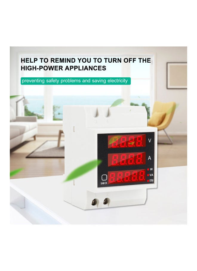 NIBEMINENT Multi-functional Digital Ammeter White/Black  - Image 3