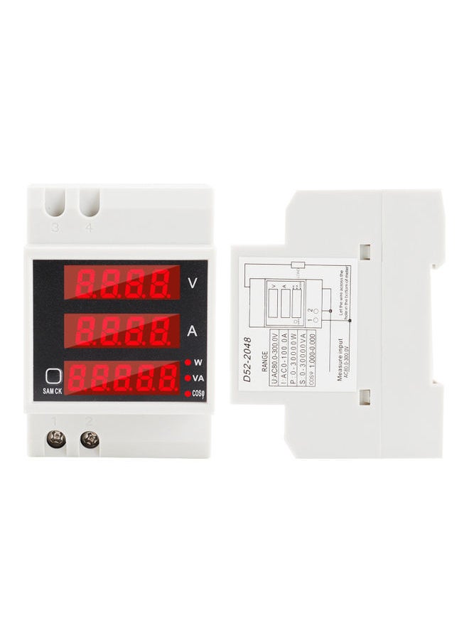 NIBEMINENT Multi-functional Digital Ammeter White/Black  - Image 2