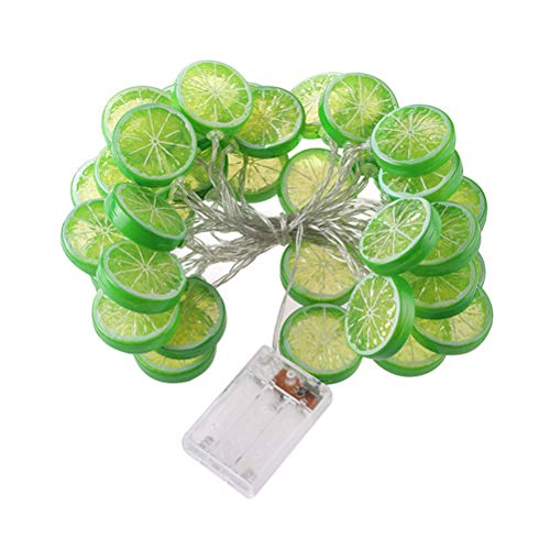 OSALADI Fruit Lemon String Lights Lime Slice String Light 20 LEDs Battery Powered Fairy String for Wedding Home Birthday, Batteries not Included - Image 1