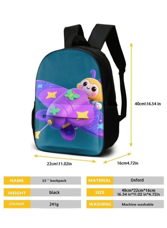 Bright Li Fire Unlock the new fashion of childish fun! Three-piece set of bags, cartoon elements for children and teenagers (students, children, friends' outings, mountain climbing, schooling, etc. can be used) - 33 - Image 5
