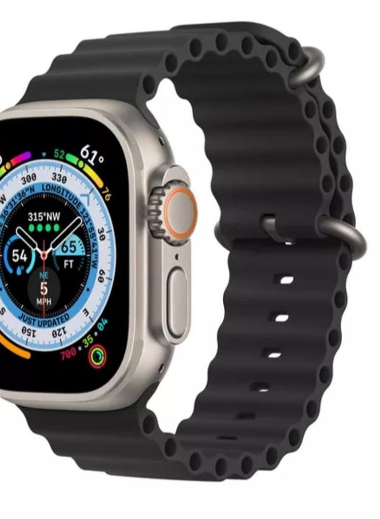The new rubber strap for the Apple Watch  dark gray  size ultra 49mm - Image 1