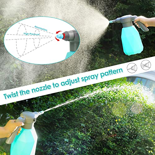 SideKing 0.5 Gallon Electric Spray Bottle Plant Mister for Indoor/Outdoor Plants, 2L Automatic Watering Can Rechargeable Battery Powered Sprayer with Adjustable Spout for Garden, Fertilizing, Cleaning - Image 3