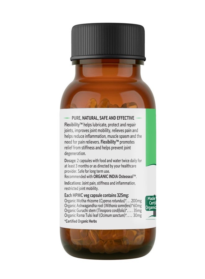 Organic India Joint Pain Relief - Flexibilty 60 Capsules - Image 3