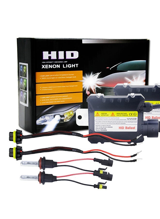 Loquat 55W H8 H9 H11 6000K HID Xenon Bulbs Light Conversion Kit With High Intensity Discharge Alloy Ballast - Image 1