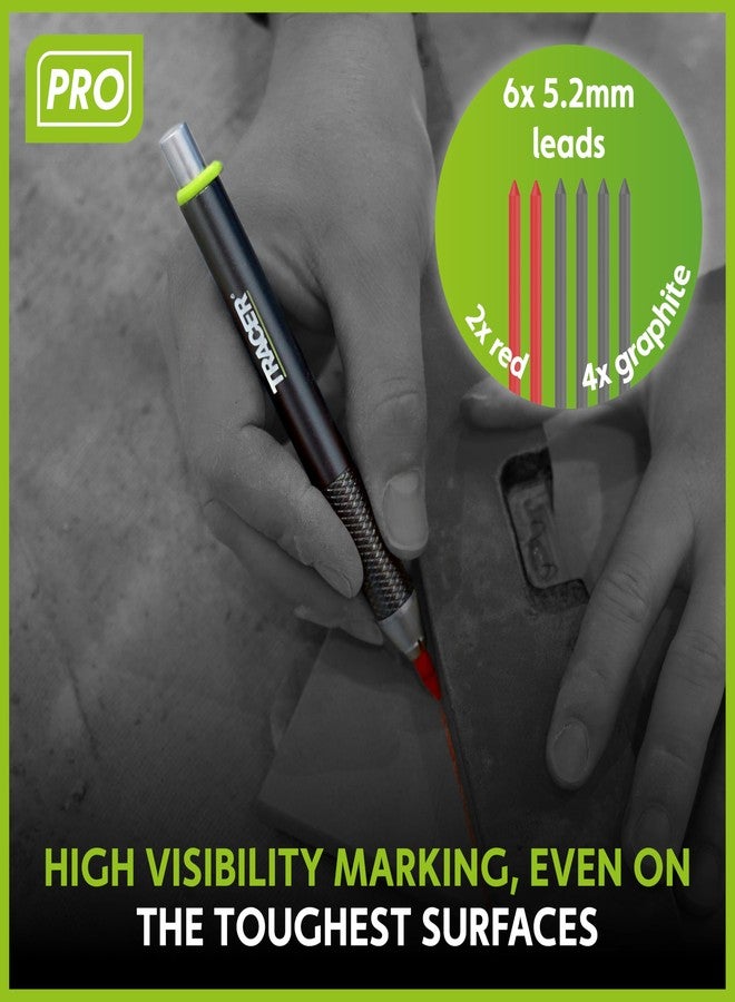 Tracer Pro Series Tough Metal Construction Pencil with 6 x Replacement Lead Pack and Site Holsters. All-in-one Aluminium Construction Marking Kit - Image 5