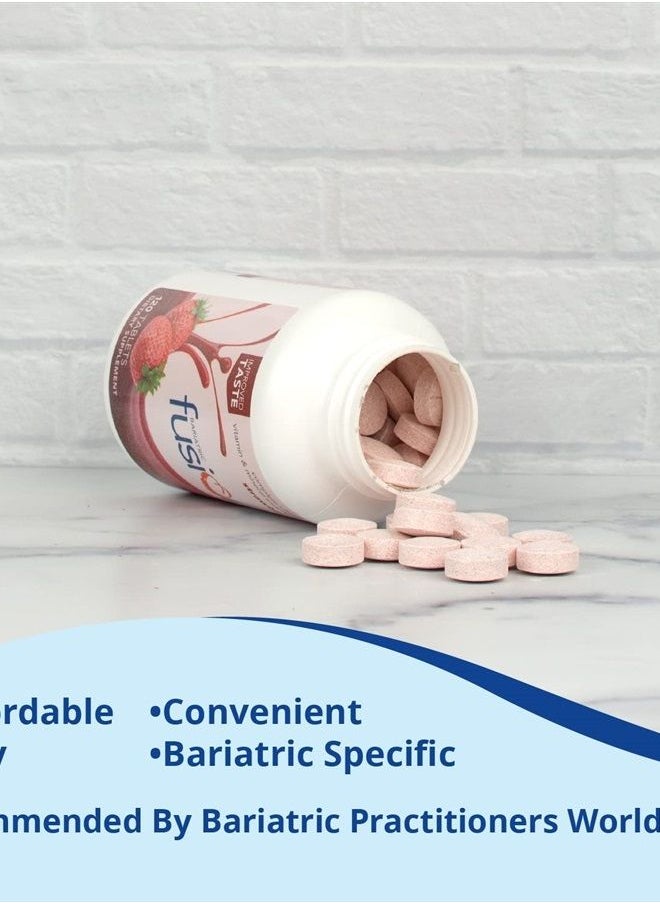 Bariatric Fusion - Strawberry Complete Chewable Bariatric Multivitamin with Iron for Bariatric Surgery Patients Including Gastric Bypass and Sleeve Gastrectomy - 120 Tablets - Image 1