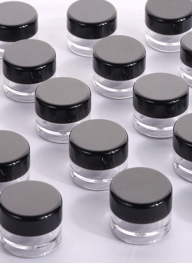 BTYMS 100 Count 10g Small Sample Containers with Lids Plastic Jar Cosmetic Jars Empty Makeup Jars Lip Balm Containers - Black - Image 5