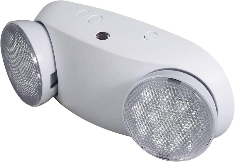 OSTEK LED Emergency Lights with Two Dual Adjustable Heads, Commercial Battery Backup Emergency Exit Lighting for Business & Home, UL 94V-0 Rated, AC 120-277V(1pack) - Image 1