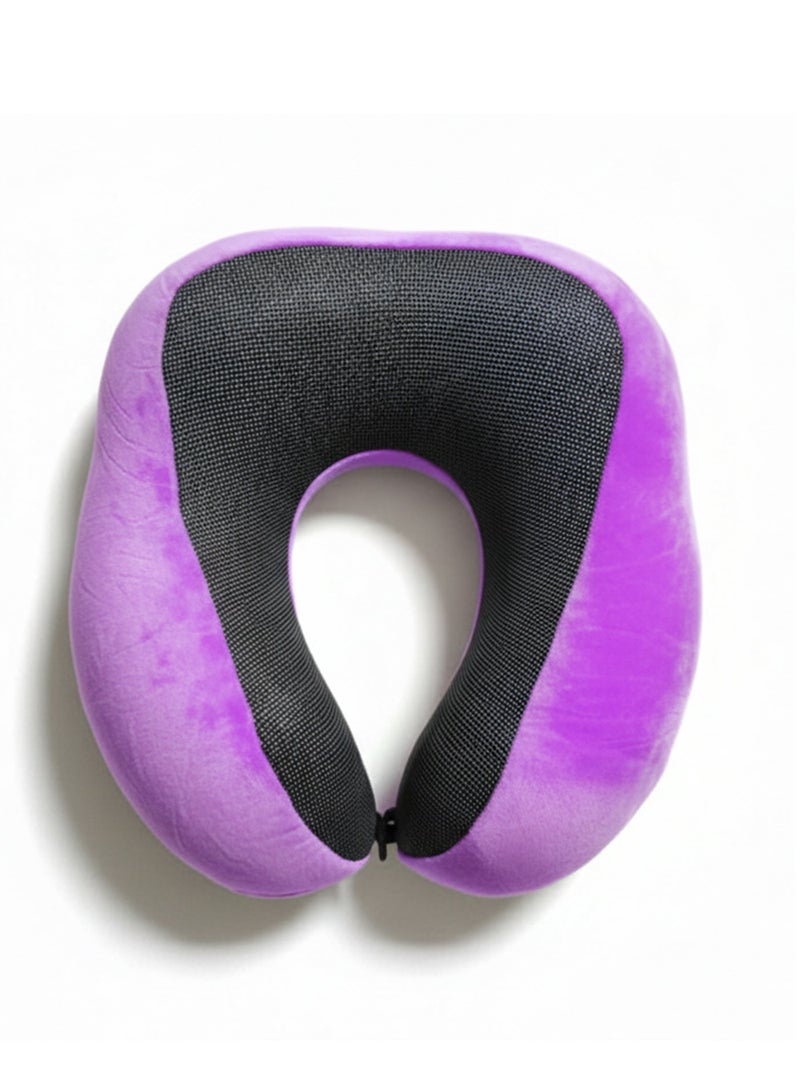 ZAAPPY Premium memory foam neck travel pillow, ergonomic design with slow rebound support, magnetite fabric cover, adjustable strap, invisible zipper - Image 1