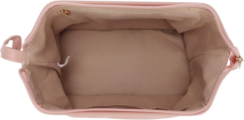 Large Makeup Double Layer, PU Leather Cosmetic, Travel Makeup with Custom, Spacious Toiletry for Women, Soft and Cosmetic Travel - Image 2