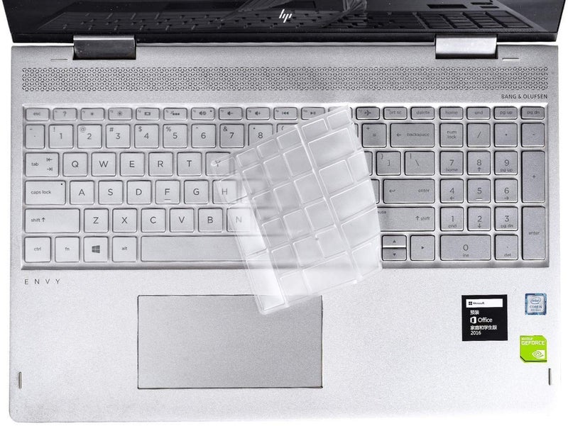 Oaky غطاء جلد لوحة المفاتيح لسلسلة HP Pavilion 15.6 HP 15t، 15-dw، 15-dy، dy، da، db، bw، bs، cd، cc sd cs cw ds ef ec gw وسلسلة Hp Envy 17M 17z 17-by 17-bs - شفاف TPU - Image 1