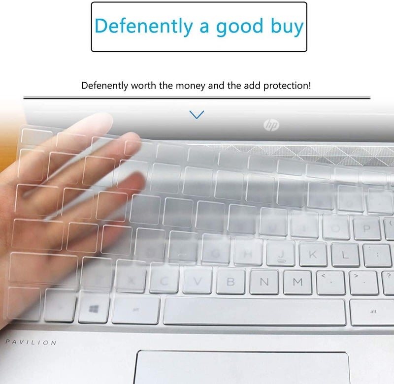 Oaky غطاء جلد لوحة المفاتيح لسلسلة HP Pavilion 15.6 HP 15t، 15-dw، 15-dy، dy، da، db، bw، bs، cd، cc sd cs cw ds ef ec gw وسلسلة Hp Envy 17M 17z 17-by 17-bs - شفاف TPU - Image 5