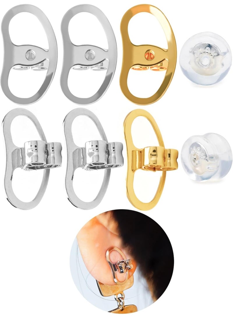 Relex Earring Backs Stainless Steel Pig Nose Earring Backs Replacement Earrings Lifters Back for Studs Heavy Earrings Jewelry Accessories - Image 1