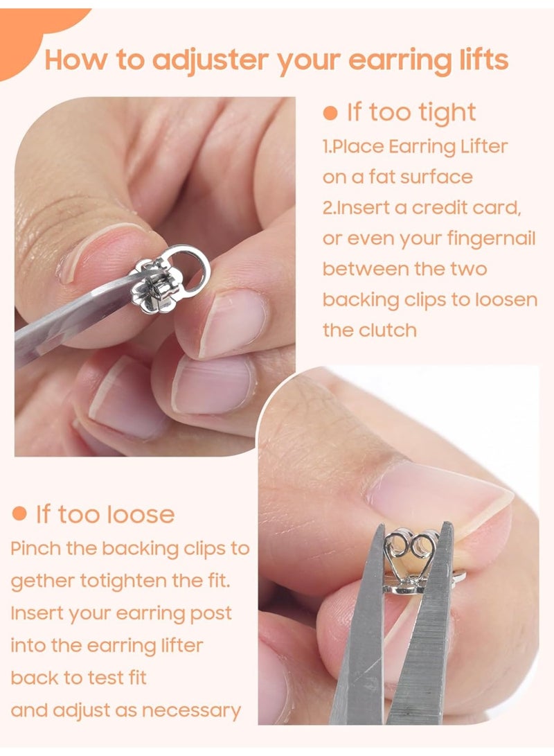 Relex Earring Backs Stainless Steel Pig Nose Earring Backs Replacement Earrings Lifters Back for Studs Heavy Earrings Jewelry Accessories - Image 3