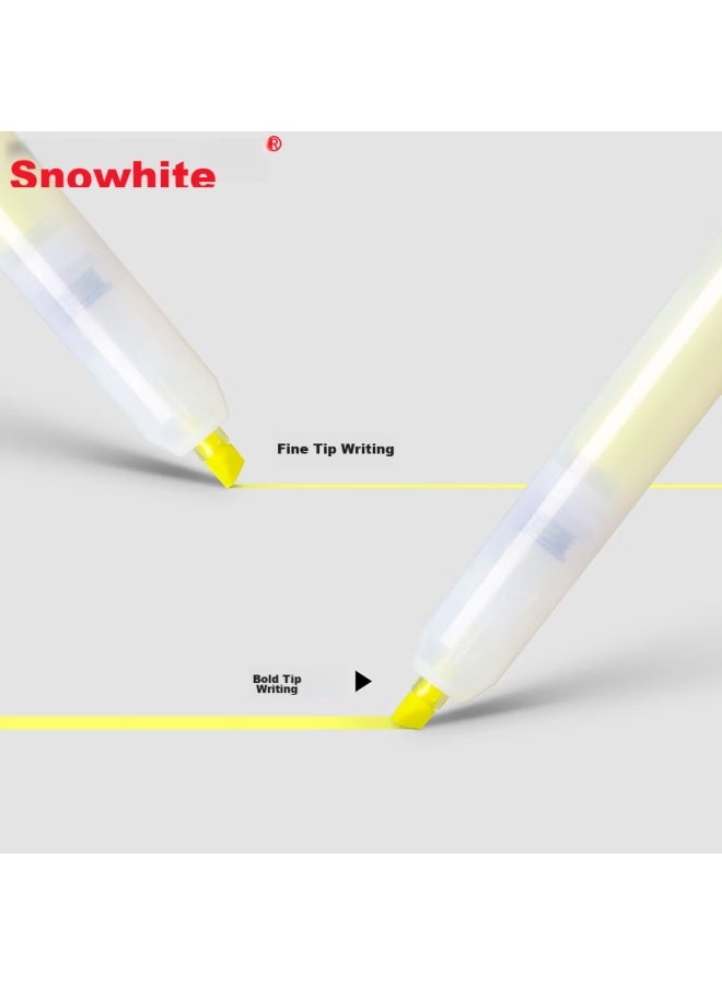 Snowhite Retractable Highlighter Pb500, Fresh And Simple Colorful Marker, Student Classroom Highlighting Pen, Easy-to Control, 6-color Set - Image 3