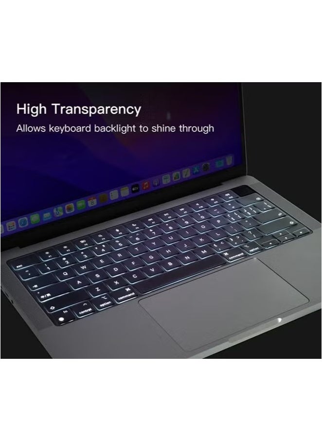 Premium Keyboard Cover for M2 M3 MacBook Air 15 inch A2941 A3114, M2 M3 MacBook Air 13.6" A2681 A3113, 2024 2023 2022 2021 MacBook Pro 14" 16" M4 M3 M2 M1 Chip Pro/Max, EN Layout
