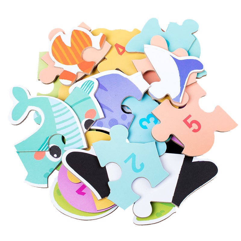 Six-In-One Irregular Children'S Cartoon Animal Transportation Dinosaur Iron Box Puzzle Kindergarten Puzzle Toy - Image 4