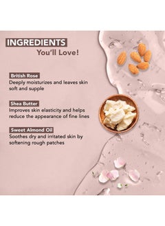Botanic Hearth British Rose & Almond Body Wash With Shea Butter | Moisturizing Body Wash Shower Gel For Softer, Smoother Skin | Sulfate & Paraben Free | For Women & Men | 245Ml  - Image 5