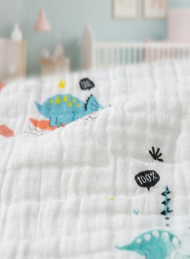 NVS KIDS 100% Organic Cotton Muslin Baby Wash Cloths| Soft Cotton Face Towels for Newborn, Ultra Absorbent Baby Wipes, Gentle Skin Friendly Burp Cloths 24 * 24 cm Pack of 5 - Image 4