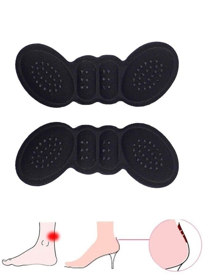 Happy Home 6 Pack Silicone Heel Grips Liner Cushions Inserts for Loose Shoes, Heel Pads Snugs for Shoe Too Big Men Women, Filler Improved Shoe Fit and Comfort, Prevent Heel Slip and Bliste (Black) - Image 2