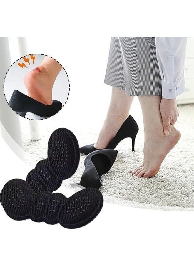 Happy Home 6 Pack Silicone Heel Grips Liner Cushions Inserts for Loose Shoes, Heel Pads Snugs for Shoe Too Big Men Women, Filler Improved Shoe Fit and Comfort, Prevent Heel Slip and Bliste (Black) - Image 3