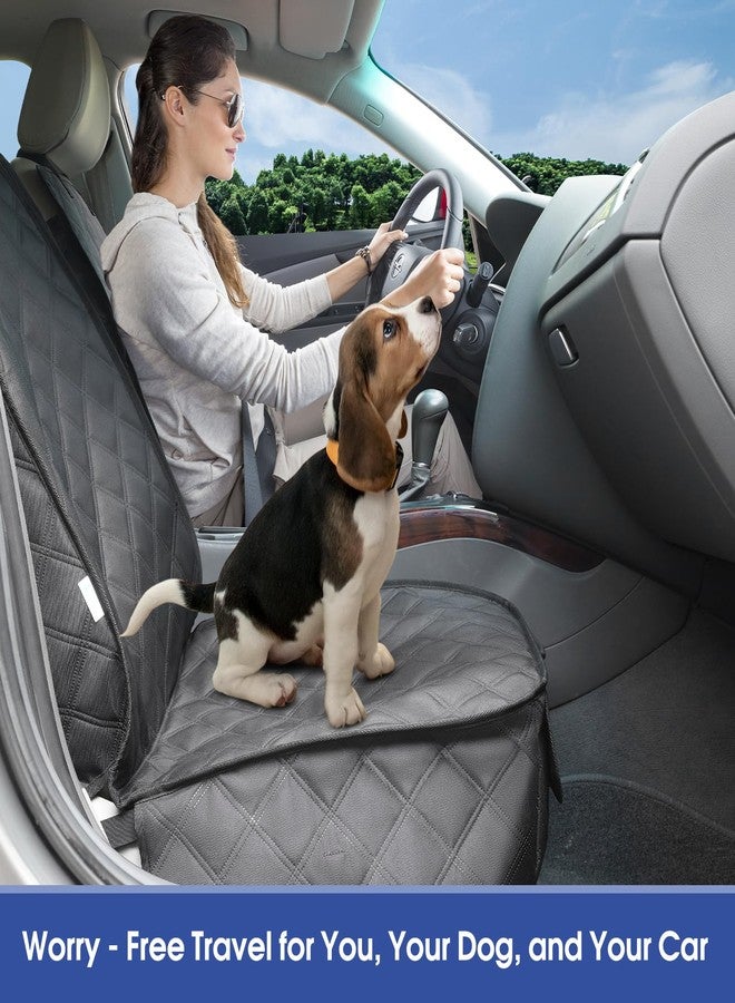 ALLANSING Front Seat Cover with Side Flaps - Waterproof, Durable Captain Seat Protector for Dogs & Humans, Protects from Dirt, Fur, Scratches, Fits Cars, SUVs, Trucks, Minivans(1-Pack) - Image 4