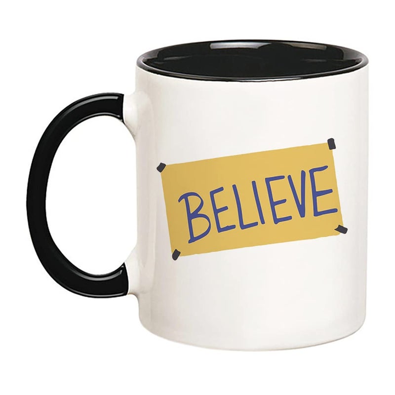 Fonhark Believe Mug Believe in Yourself Ted Lasso Mug 11 Oz Novelty Coffee MugCup