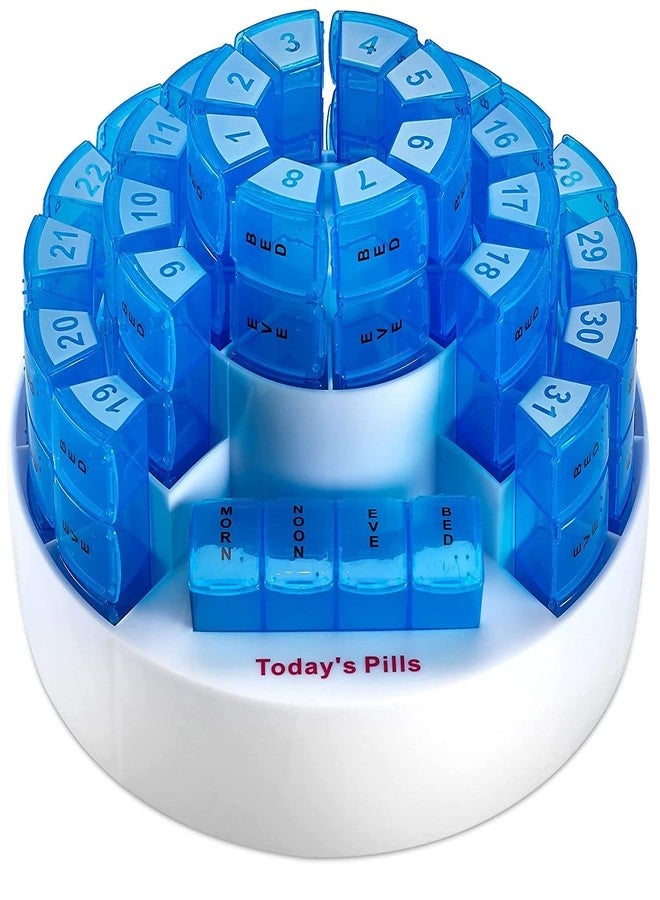 aktive support Aktive Life Monthly Pill Box 31 Day Medication Organizer, Multiple Daily Doses Section, Removable Compartments Perfect for Travelling, Detachable Containers - Image 1