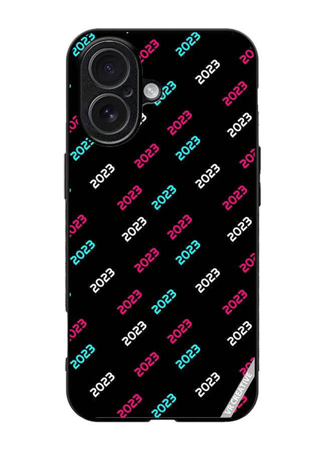 VR CREATIVE Protective Case Cover For Apple iPhone 17 Creative Concept Of 2023 Happy New Year Design Multicolour