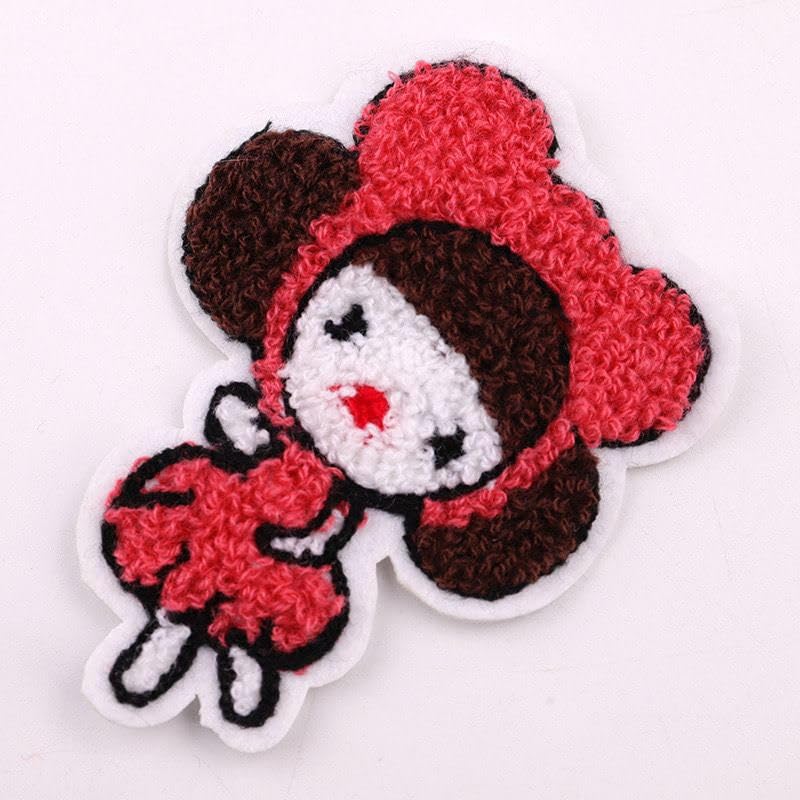 Daily Crafts Daily Crafts Unisex Kids Patches Needlework Sew on Stitching Clothes Patch for Clothes Boutiques Jackets Jeans Bags Multicolor Towel Design Cute Doll - Image 1