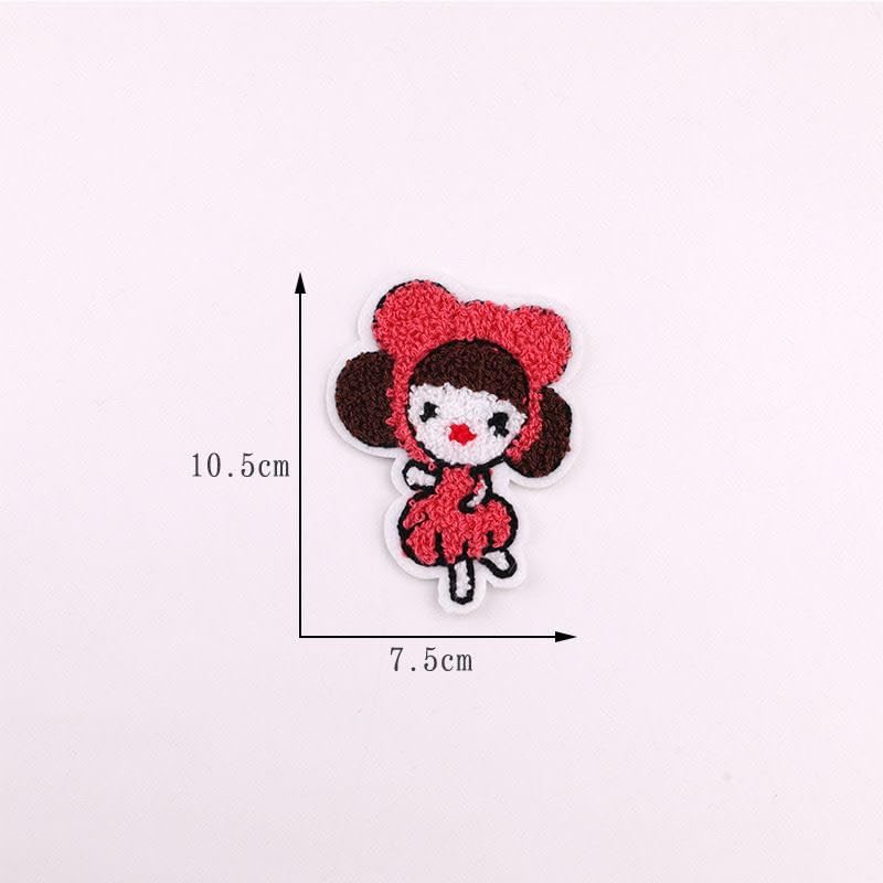 Daily Crafts Daily Crafts Unisex Kids Patches Needlework Sew on Stitching Clothes Patch for Clothes Boutiques Jackets Jeans Bags Multicolor Towel Design Cute Doll - Image 2