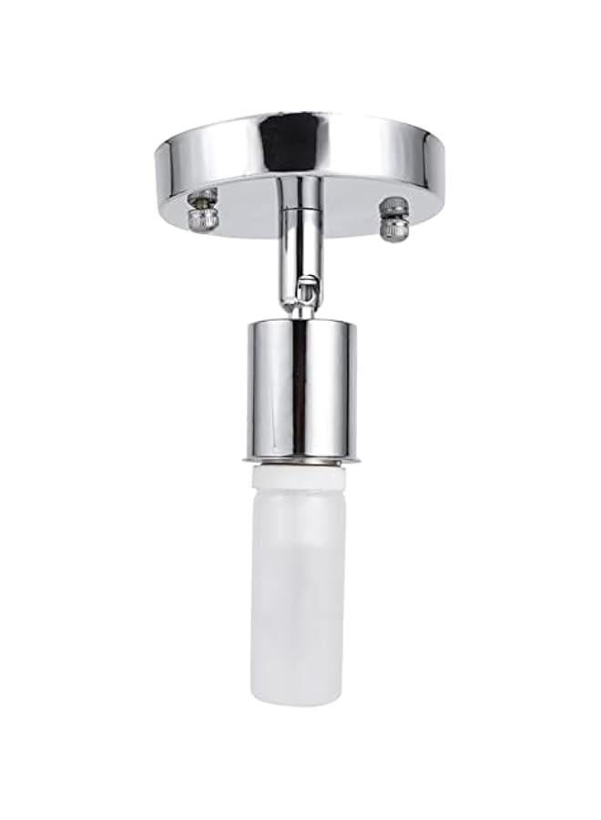 Modern Vintage Light Socket Ceiling Light 180¡ã Rotating Wall Mounted Lamp Bulb Holder Socket Ceramic Iron for Garage Basement Storage Room(Silver) , E27 Lamp Bulb Holder Adapter , E27 Lamp Bulb Hol  - Image 3