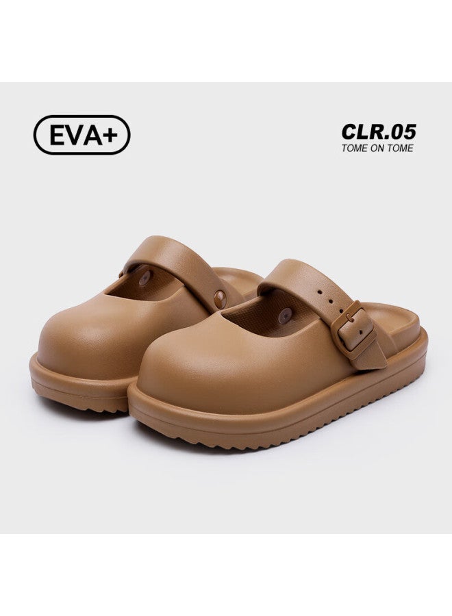 Sanli Baotou Mary Jane Summer Outdoor Versatile Fashion Retro Thick Sole Non-slip Slippers - Image 1