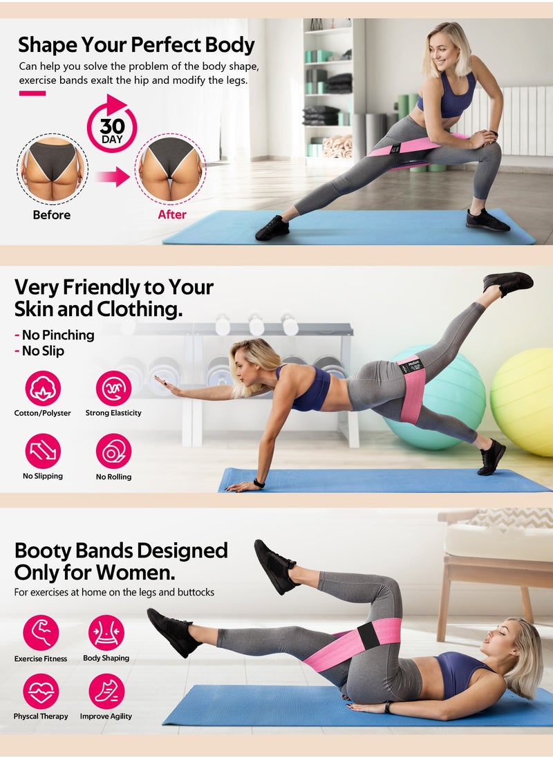 XiuWoo - 3-Piece Exercise Resistance Loop Bands Set 25x2x13cm 25x2x13cm - Image 1