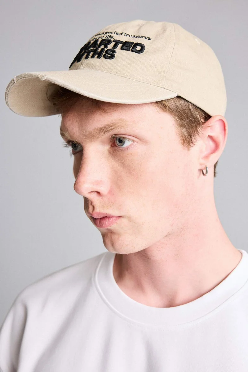 ديفاكتو Man Cotton Embroidered Hat