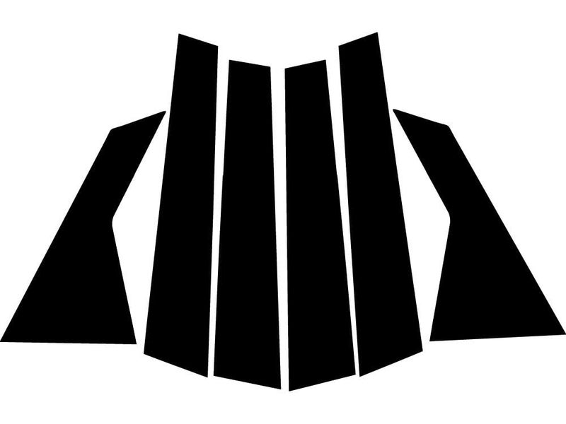 Rvinyl Pillar Post Pre Cut Window Trim Kits in Gloss Black Compatible with Hyundai Sonata 2020-2024 - Adhesive Backs - Image 3